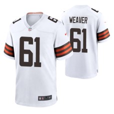 Men Cleveland Browns Curtis Weaver #61 Game White 2020 Jersey