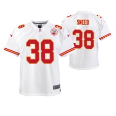 Youth Kansas City Chiefs L'Jarius Sneed Game #38 White Jersey