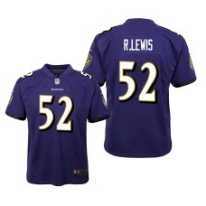 Youth Baltimore Ravens #52 Ray Lewis Purple Nike Team Color Game Jersey