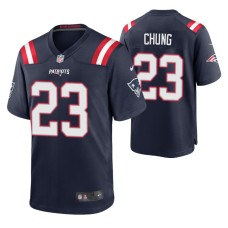 Men New England Patriots Patrick Chung #23 Game Navy Jersey