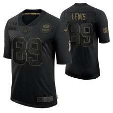 Green Bay Packers #89 Marcedes Lewis Black 2020 Salute To Service Limited Jersey