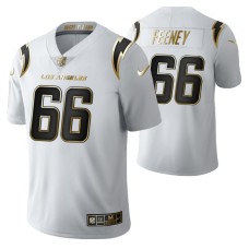 Men Los Angeles Chargers Dan Feeney Golden Limited White Jersey