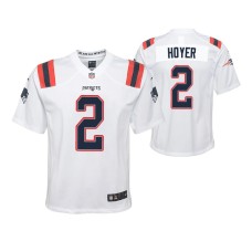 Youth New England Patriots Brian Hoyer Game #2 White Jersey