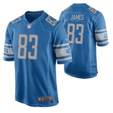 Jesse James Detroit Lions Game Jersey Blue