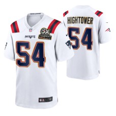 New England Patriots #54 Dont'a Hightower 6X Super Bowl Champions Patch Jersey White Game