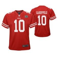 Jimmy Garoppolo San Francisco 49ers Super Bowl LIV Youth Scarlet Game Jersey