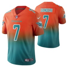 Miami Dolphins Jason Sanders Men Aqua Color Crash Gradient Jersey