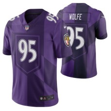 Baltimore Ravens Derek Wolfe City Edition Purple Vapor Limited Jersey