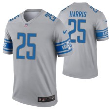 Men Will Harris Detroit Lions Jersey Gray Inverted Legend Edition