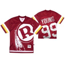 Washington Redskins #99 Chase Young Big Face Burgundy Jersey