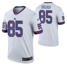 Men No. 85 Levine Toilolo New York Giants White Color Rush Legend Jersey