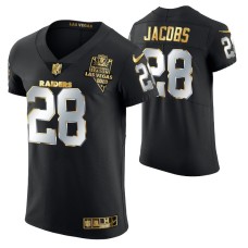 Men Las Vegas Raiders Josh Jacobs Golden Edition Black Elite Jersey