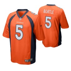 Denver Broncos Blake Bortle #5 Game Orange Jersey