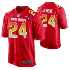 Men AFC New England Patriots Stephon Gilmore 2019 Pro Bowl Nike Game Jersey Red