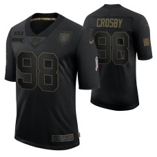 Maxx Crosby No. 98 Las Vegas Raiders Black Salute To Service 2020 Limited Jersey