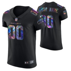 San Francisco 49ers Custom Jersey Golden Edition Holographic Vapor Elite Black