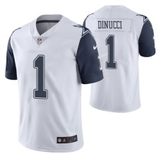 Men Dallas Cowboys Ben DiNucci 2020 NFL Draft White Vapor Color Rush Limited Jersey