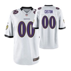 Men New York Giants #00 Custom White Nike Game Jersey