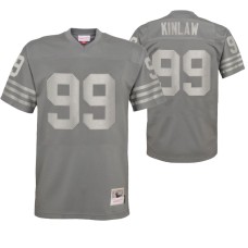 Men San Francisco 49ers Javon Kinlaw Metal Replica Charcoal Jersey