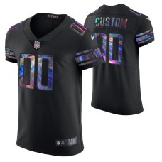 Men Detroit Lions Custom #00 Vapor Elite Black Golden Edition Jersey