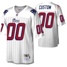 Men New England Patriots Custom Legacy Replica White Jersey