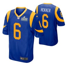 Men Los Angeles Rams Johnny Hekker Super Bowl LIII Nike Game Jersey Royal