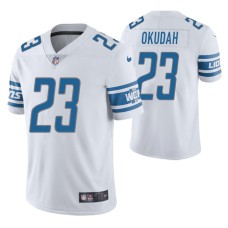 Jeff Okudah NO. 23 Vapor Limited White Detroit Lions Jersey