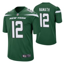 Men New York Jets #12 Joe Namath Nike Green Player Game Jersey