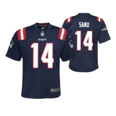 Youth New England Patriots Mohamed Sanu Game #14 Navy Jersey