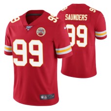 Kansas City Chiefs Khalen Saunders Red 100th Season Vapor Limited Jersey