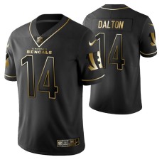 Men Andy Dalton Black Cincinnati Bengals Golden Edition Vapor Untouchable Limited Jersey