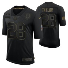 Indianapolis Colts Jonathan Taylor #28 Black Limited 2020 Salute To Service Jersey