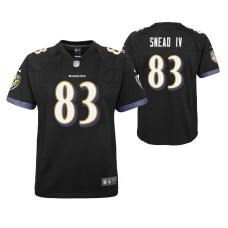 Youth Willie Snead IV Baltimore Ravens Black Game Jersey