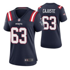 Women New England Patriots Yodny Cajuste #63 Game Navy Jersey