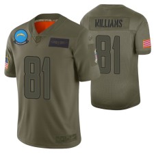 Los Angeles Chargers Mike Williams Camo 2019 Salute to Service Limited Jersey