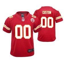 Youth Kansas City Chiefs #00 Custom Red Nike Team Color Game Jersey