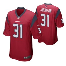 Houston Texans David Johnson Game #31 Red Jersey