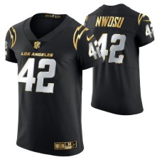 Men Los Angeles Chargers Uchenna Nwosu Golden Edition Black Elite Jersey