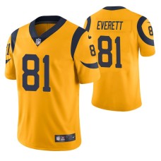 Men Los Angeles Rams #81 Gerald Everett Gold Nike color rush Limited Jersey