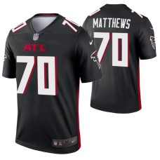 Men Jake Matthews #70 Atlanta Falcons Black Legend Jersey