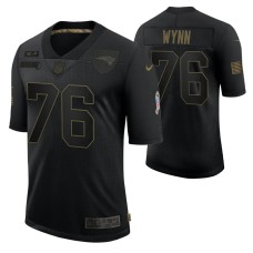 New England Patriots Isaiah Wynn #76 Black Limited 2020 Salute To Service Jersey