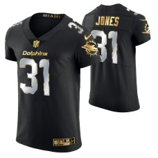 Miami Dolphins Byron Jones #31 Golden Edition Black Elite Jersey