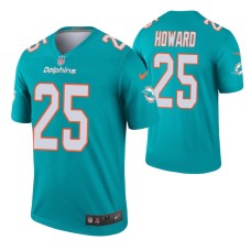 Men Xavien Howard #25 Miami Dolphins Aqua Legend Jersey