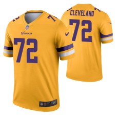 Minnesota Vikings Ezra Cleveland Inverted Legend #72 Gold Jersey