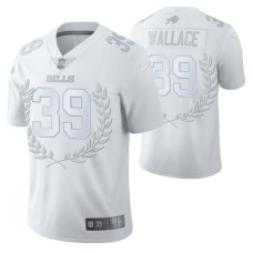 Buffalo Bills #39 Levi Wallace Vapor Limited White Platinum Jersey