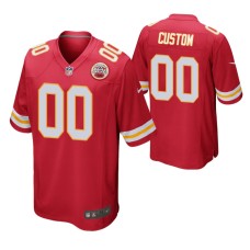 Kansas City Chiefs Custom Game #00 Red Jersey