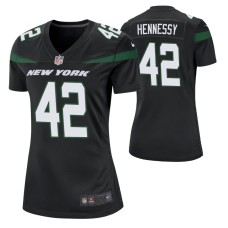 New York Jets #42 Thomas Hennessy Nike Black Women Player Game Jersey