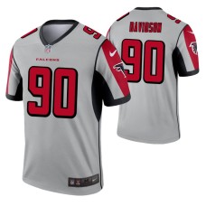 Atlanta Falcons Marlon Davidson Inverted Legend #90 Silver Jersey