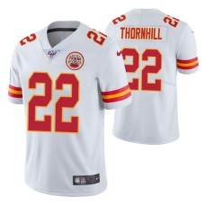 Men Kansas City Chiefs Juan Thornhill White 100th Season Vapor Limited Jersey