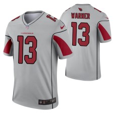 Men Kurt Warner Arizona Cardinals Jersey Silver Inverted Legend Edition